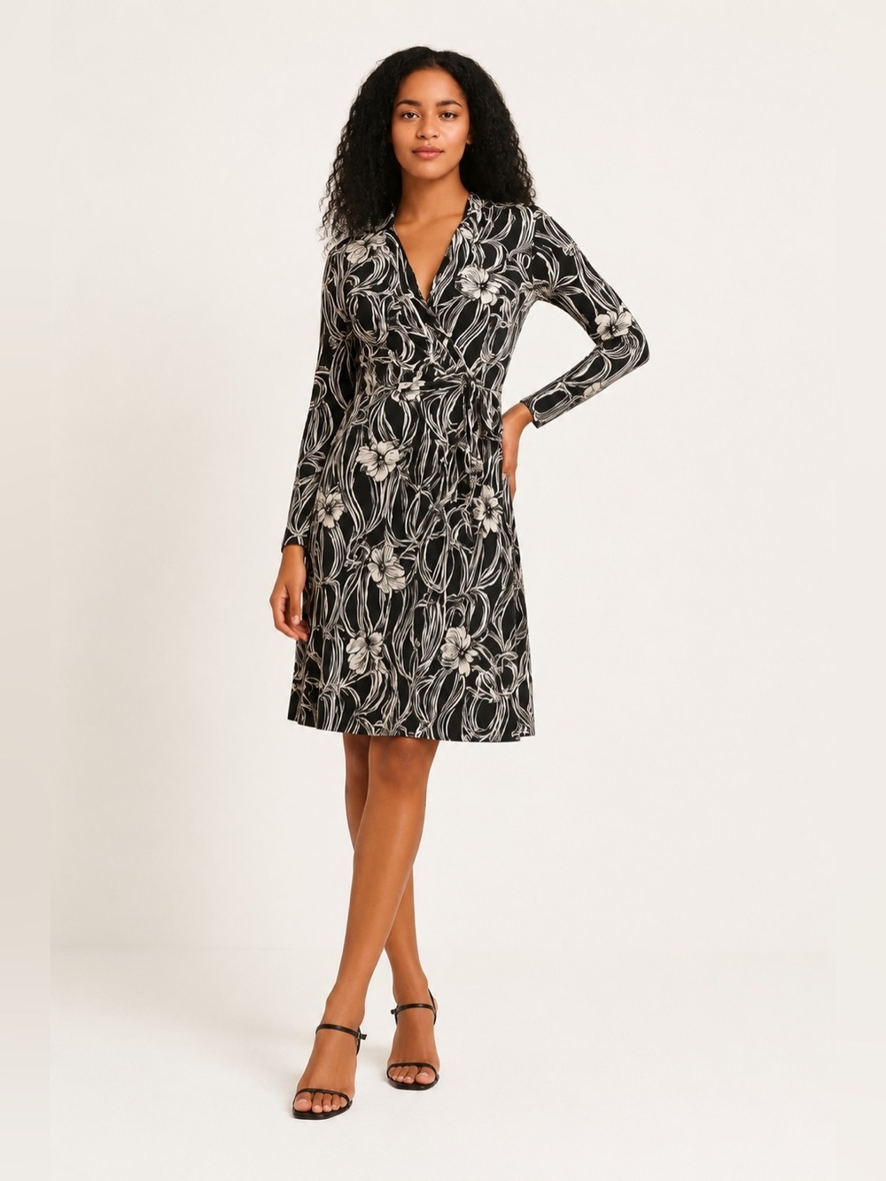 🖤 Banana Republic Floral Wrap Dress XS EUC